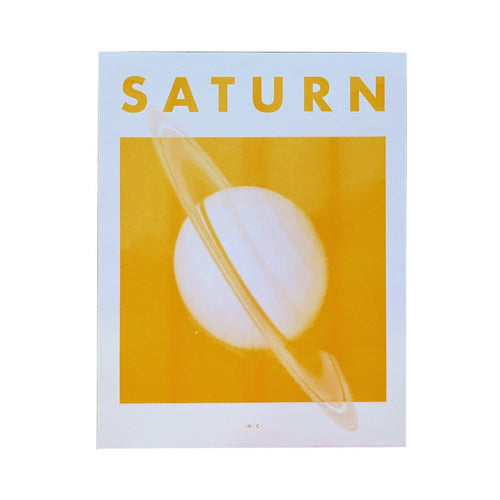 Saturn - Planet Risograph Print - Next Chapter Studio
