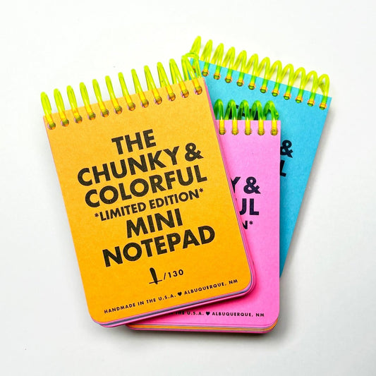The Chunky & Colorful Limited Edition Mini Notepad - Next Chapter Studio