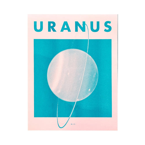Uranus - Planet Risograph Print - Next Chapter Studio