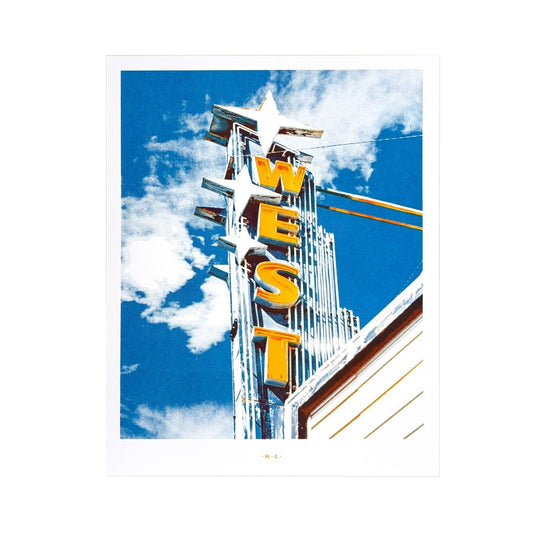 West Theater, Grants, New Mexico - John Margolies Roadside America Photograph Archive - Risograph Art Print - Next Chapter Studio