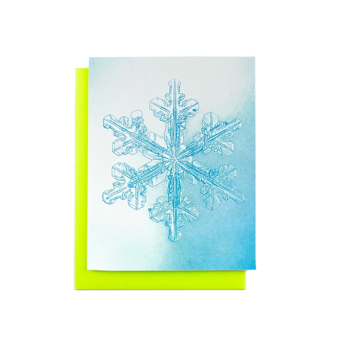 Winter Snowflake - Holiday Risograph Greeting Card - Next Chapter Studio