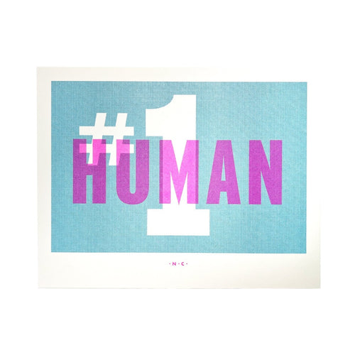 #1 Human - Art Risograph Print - Next Chapter Studio