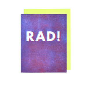 "3D" Rad Risograph Greetings Card - Next Chapter Studio