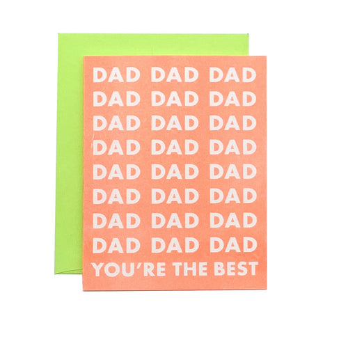 Dad You're the Best - Risograph Greeting Card - Next Chapter Studio