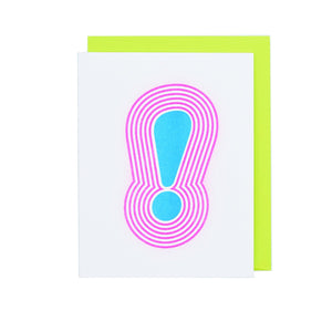 Exclamation (!) Bubble Letters - Risograph Greeting Card - Next Chapter Studio