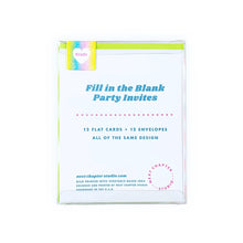 Fill in the Blank Riso Party Invites - Next Chapter Studio