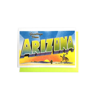 Greetings from: Arizona Risograph Card - Next Chapter Studio