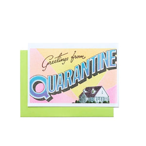 Greetings from: Quarantine - Risograph Print - Next Chapter Studio