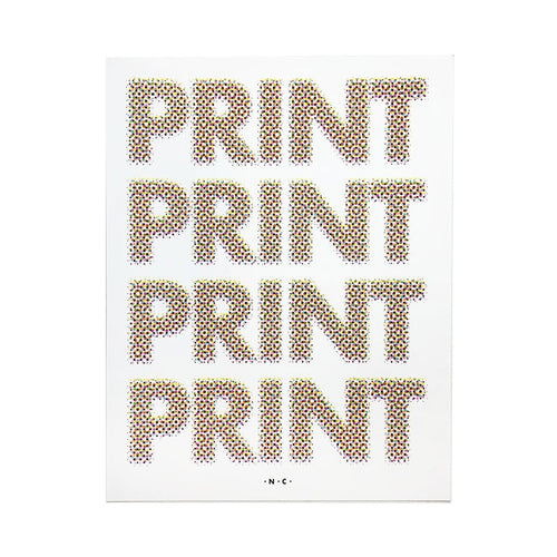 Halftone PRINT Repeat Poster - Store Sign Risograph Print - Next Chapter Studio