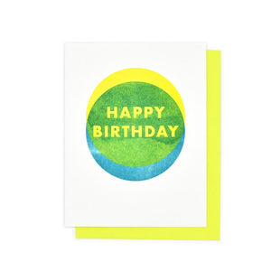 "Happy Birthday" Shapes - Risograph Card - Next Chapter Studio