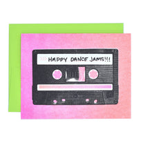 "Happy Dance Jams" Cassette - Risograph Greeting Card - Next Chapter Studio