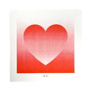 Heart Gradient - Art Risograph Print - Next Chapter Studio