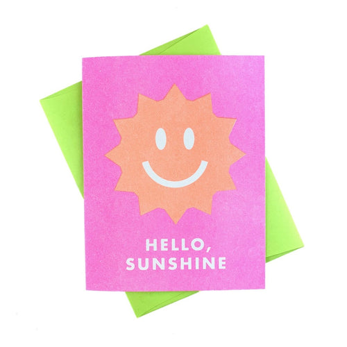 Hello, Sunshine - Risograph Greeting Card - Next Chapter Studio