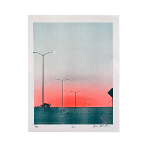 High Mast Lights - Risograph Art Print - Next Chapter Studio