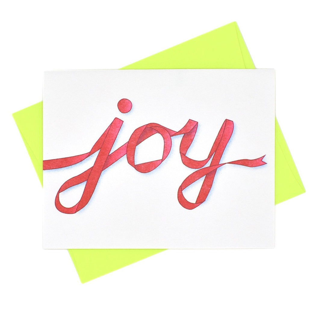 Joy - Holiday Risograph Greeting Card - Next Chapter Studio