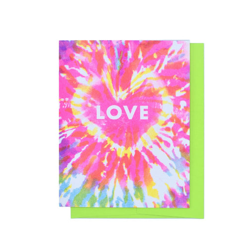 Love - Tie Dye Risograph Greeting Card - Next Chapter Studio