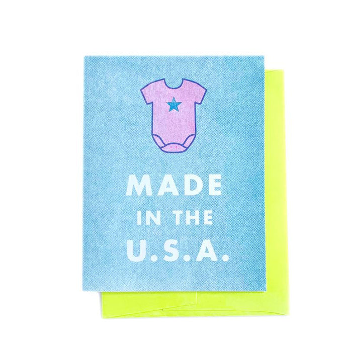 Made in USA - Funny Baby Card - Next Chapter Studio