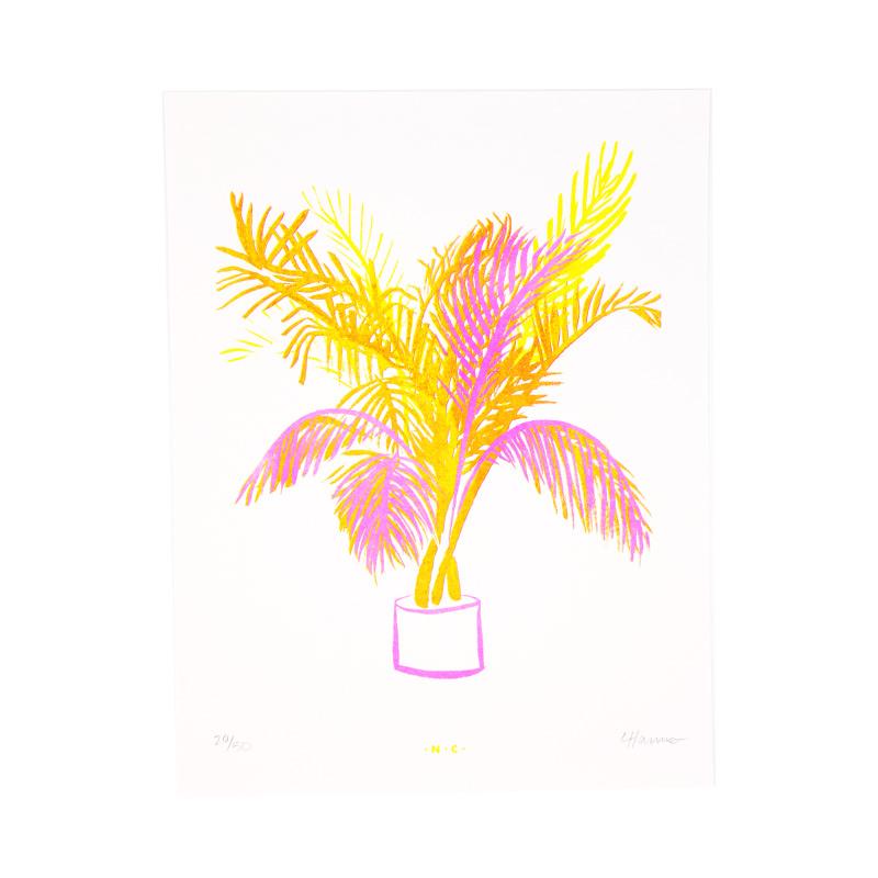 Miami Palm - Risograph Print - Next Chapter Studio