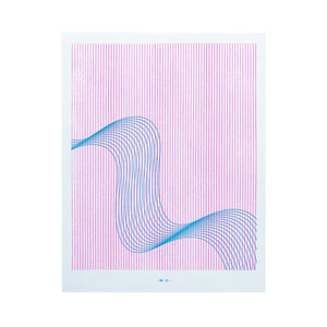 Moire Lines, Blue - Risograph Art Print - Next Chapter Studio