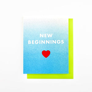 "New Beginnings" Risograph Greeting Card - Next Chapter Studio