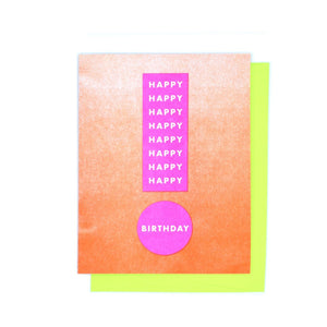 Punctuation "Happy Birthday" Exclamation Risograph Greetings Card - Next Chapter Studio