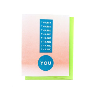 Punctuation Thank You Exclamation - Risograph Greeting Card - Next Chapter Studio