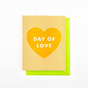 Radiating Heart "Day of Love" Risograph Card - Next Chapter Studio