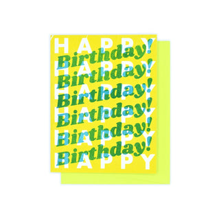 "Retro Repeats" Risograph Birthday Card - Next Chapter Studio