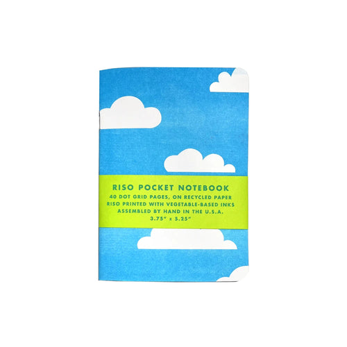 Risograph Pocket Notebook - Clouds - Next Chapter Studio