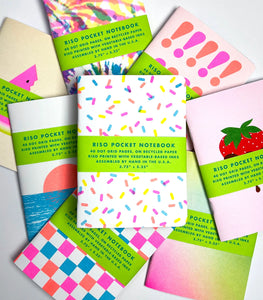 Risograph Pocket Notebook - Strawberry - Next Chapter Studio