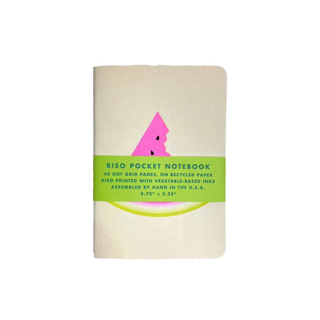 Risograph Pocket Notebook - Watermelon - Next Chapter Studio