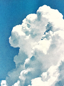 Southwest Clouds - Cumulus Congestus - Risograph Art Print - Next Chapter Studio