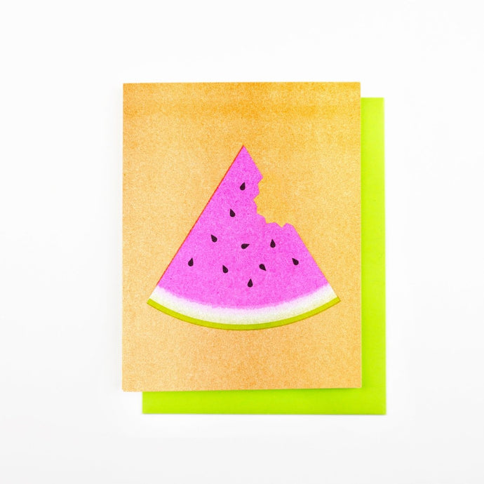 Watermelon - Risograph Greeting Card - Next Chapter Studio
