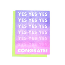 YES YES YES ... Congrats! - Risograph Greeting Card - Next Chapter Studio