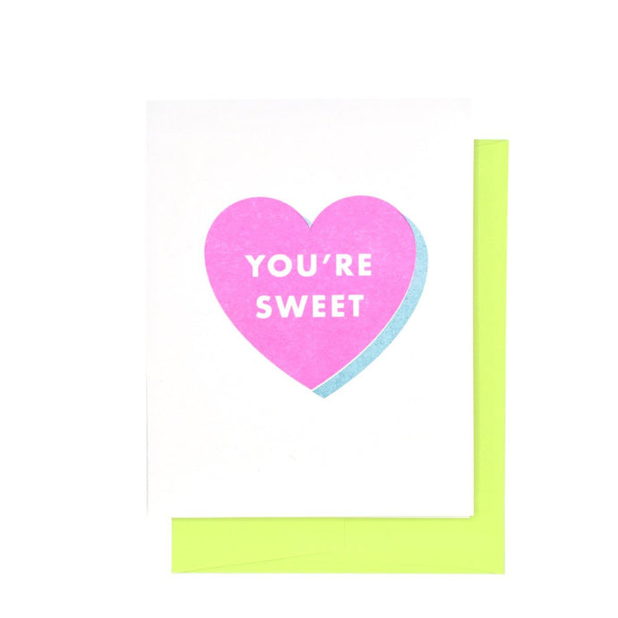 You're Sweet - Risograph Valentine's Day Card - Next Chapter Studio
